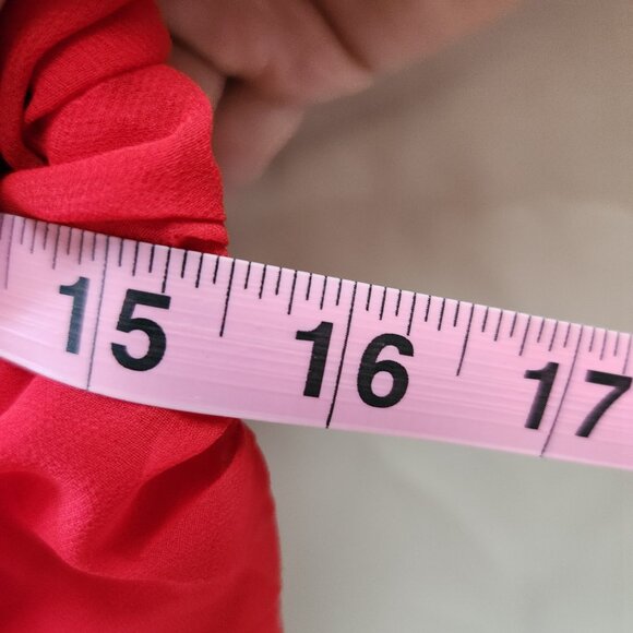 Vintage Midi Sheath Dress with Chiffon Drape Cap Sleeve Back Zip Vent 1990s - Picture 6 of 6